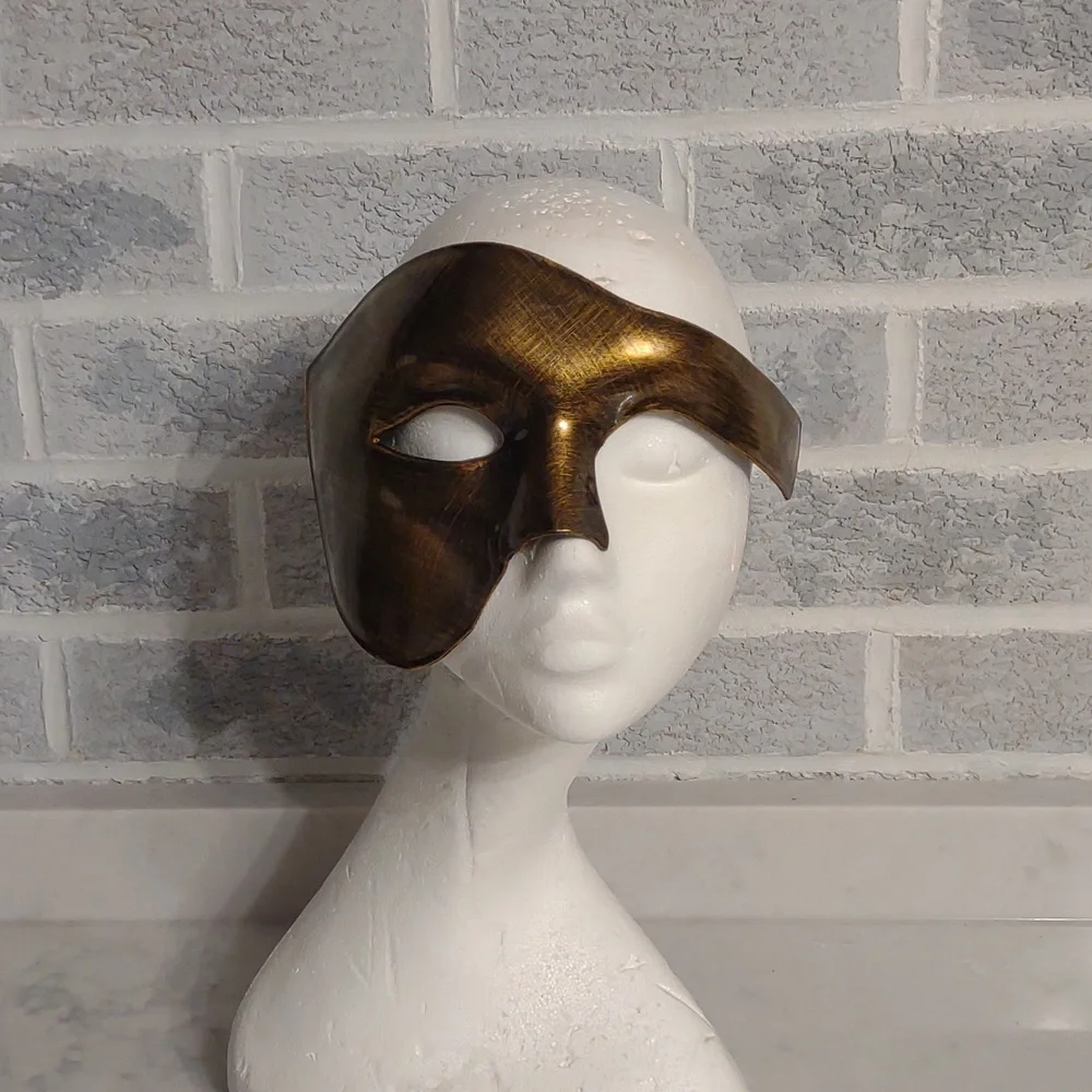 Black and Gold Half Face Masquerade Halloween Cosplay Mask Phantom of the Opera